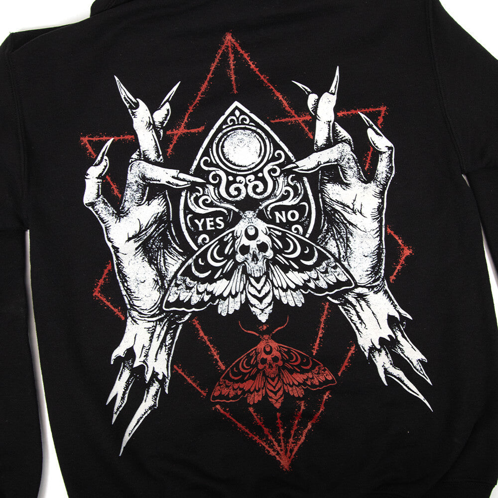 Ouija Moth Hoodie - Black