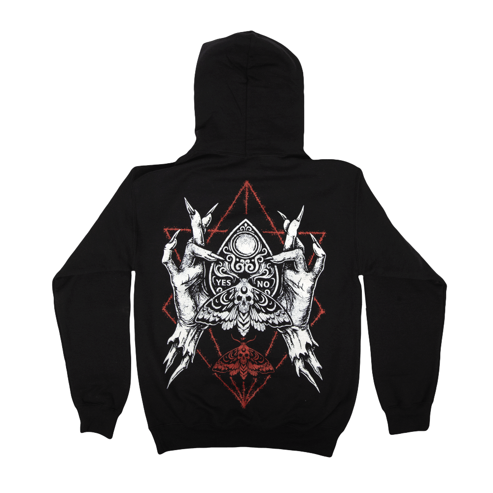 Ouija Moth Hoodie - Black